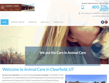 Tablet Screenshot of animalcareclearfield.com